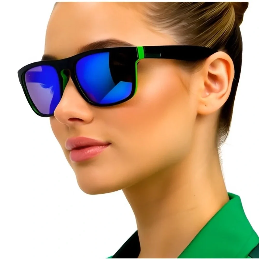 Women Polarized Black Neon Green Wayfarer Sunglasses Mirrored Lenses Sports 2026